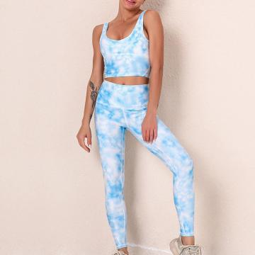 Комплект спортивного бюстгальтера Tie Dye Workout Outfits