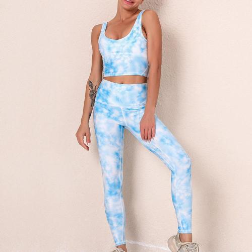 Tie Dye Workout Outfits Zestaw biustonosza sportowego