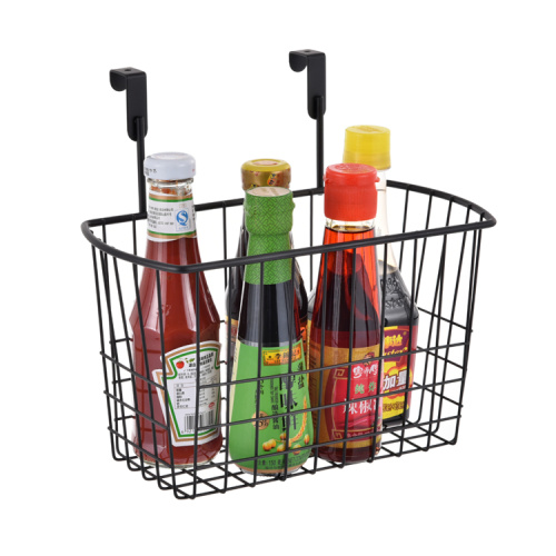 Cuisine Metal fil sur la porte de l'armoire Panier d'organisateur Condiment Panier de caddy