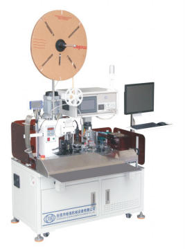 Automatic wire crimping and shell insertion machine