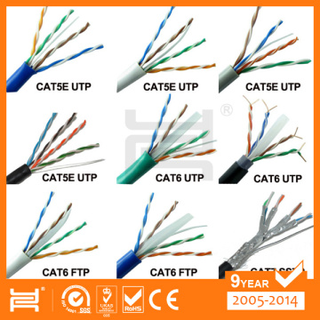 Lan Cable 1000FT Bulk UTP Plenum Rated Solid Cable For USA Market Ethernet CAT6