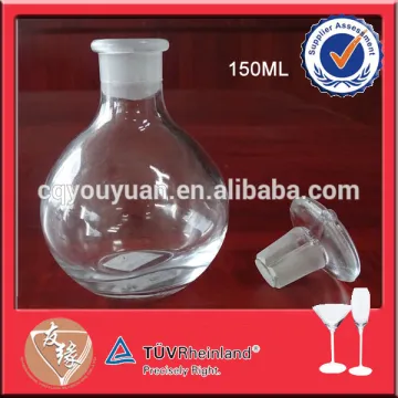 150ml lovely glass soy sauce bottle with cork cap