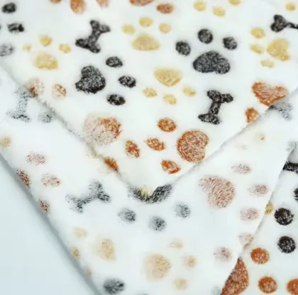 Printed Polyester Coral Fleece Fabric for Nightgown