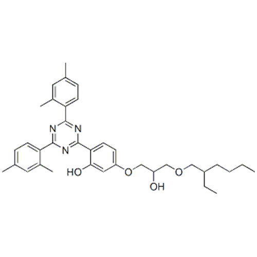 페놀, 2-4,6- 비스 (2,4- 디메틸 페닐) -1,3,5- 트리 아진 -2- 일 -5- (2- 에틸 헥실) 옥시 -2- 히드 록시 프로 록시 -CAS 137658-79-8