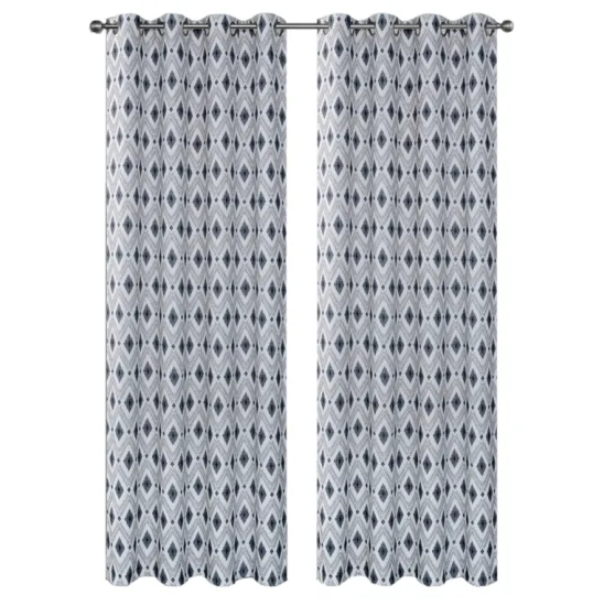 Multiple Diamond Printed Dimout Curtain Fabric | Polyester Printed Curtain Fabric