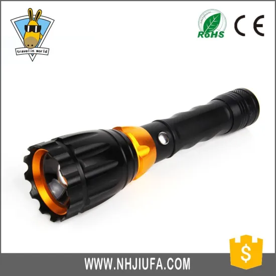 JF factory very hot sale cheap zoom rechargeable flashlight