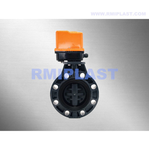 UPVC Electric Butterfly Valve AC220V DC24V