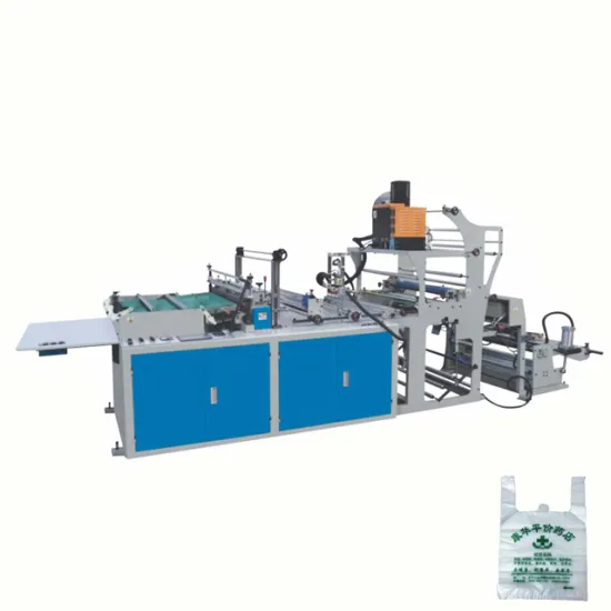High-Speed, Fully Automatic Biodegradable T-Shirt Bag Making Machine with Computerized Heat Cutting Technology