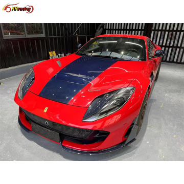 MSY Style Dry Carbon Fiber Front Bumper with Lights and Air Vents for Ferrari 812 (2017-2020)