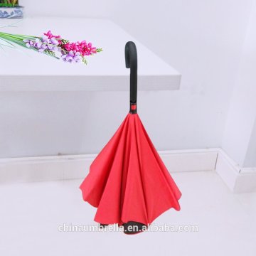 Fashion upside down straight umbrella double layer