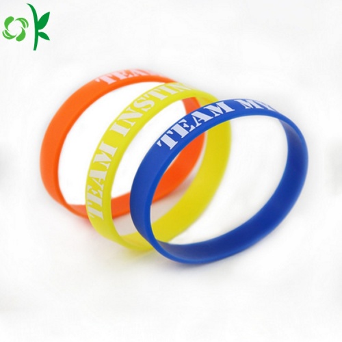 Bracelet en silicone imprimé respectueux de l&#39;environnement pour le cadeau promotionnel