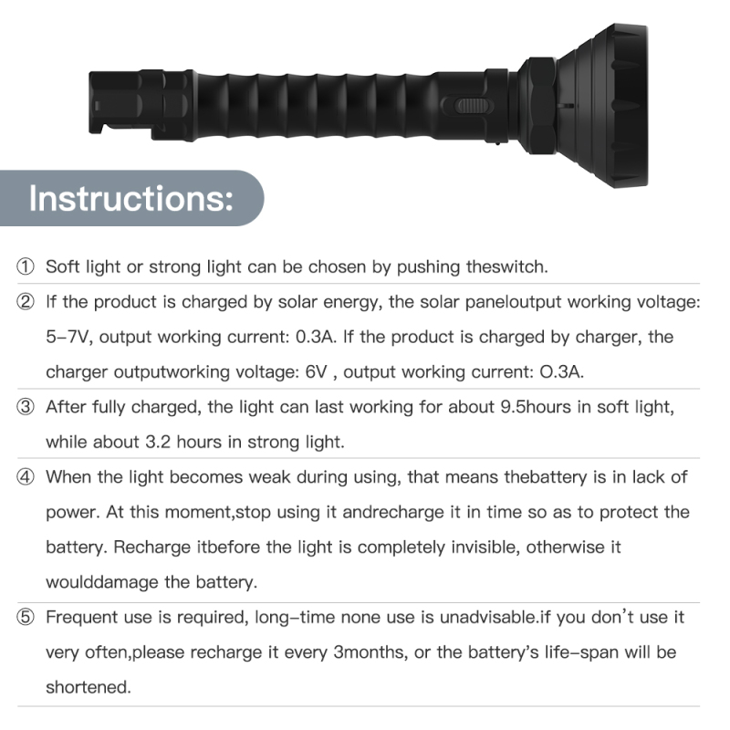 Rechargeable LED Flashlights Torches for Camping