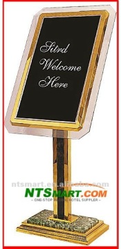 Golden frame hotel sign stand