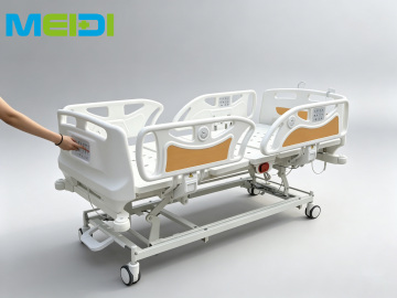 2026 Elektrik Mewah 5 Fungsi Baharu Katil Penjagaan Perubatan Sistem Penimbang Kedudukan Trombolisis Dwi Tangan &amp; Panel Kawalan Hospital Pa