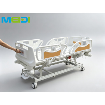 2026 New Luxury Electric 5 Function Medical Care Bed Thrombolysis Position Weighing System Dual Hand & Panel Control Hospital Pa