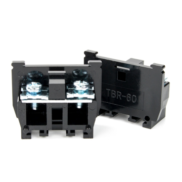 DIN Rail Mounted Screw Terminal Block Busbar - TBR-60, 50Pcs/Box, 60A