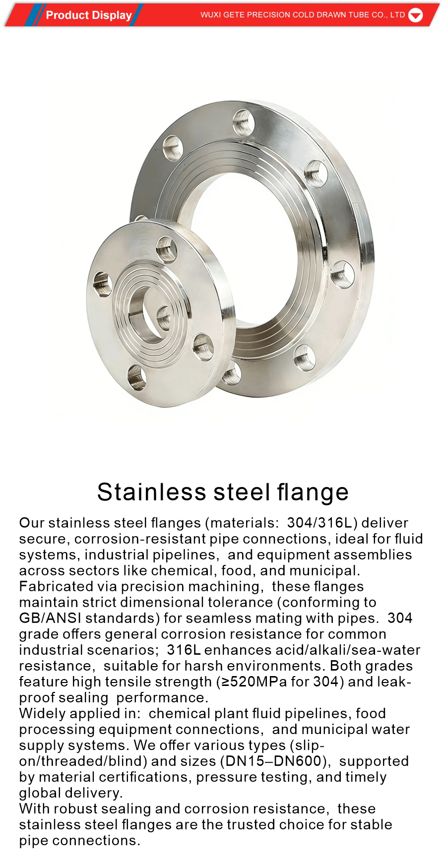 Stainless steel flange 304