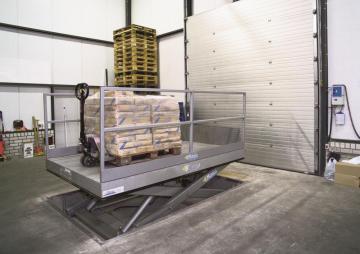 Loading dock material lift
