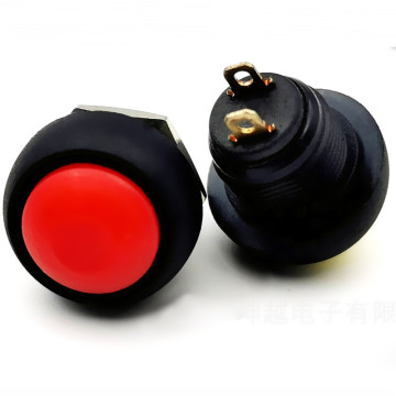 12mm Waterproof Black Plastic Push Button Switch