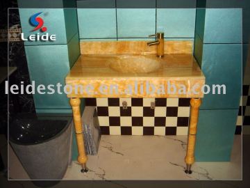Honey onyx vanity top basin