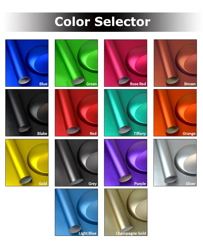 Envoltura de vinilo de color metálico