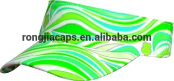 fashion cotton visor with printing logo