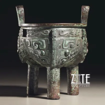 High quality bronze sculpture of chinese ding