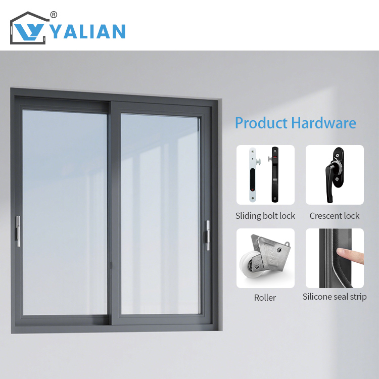 Modern Soundproof Triple Glazed Aluminium Sliding Windows
