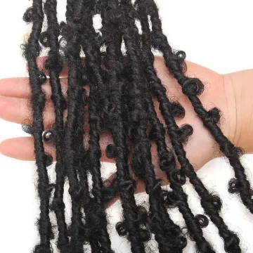 Distressed Locs Fluffy Butterfly Nu Loc Samples Free Crochet Braids Hair Private Label Butterfly Faux Locs Hair