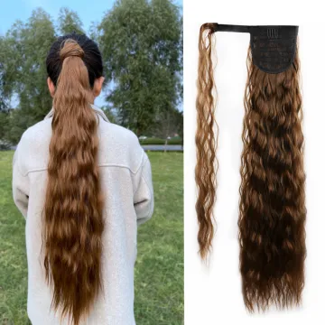 Wholesale Super Long wrap around drawstring synthetic hair ponytails afro kinky hair ponytail