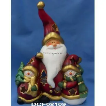 Ceramic Christmas Ornament Ceramic Santa