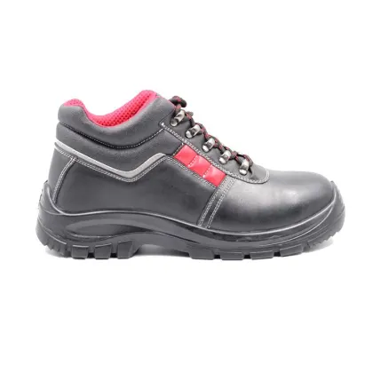 New Men's Acid Resistant Safety Boots Steel Toe Cap Split Leather Work Boots