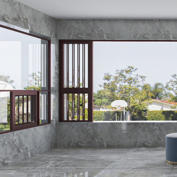 6063-T5 Aluminum Tempered Glass High Wind Resistance Rotating Window