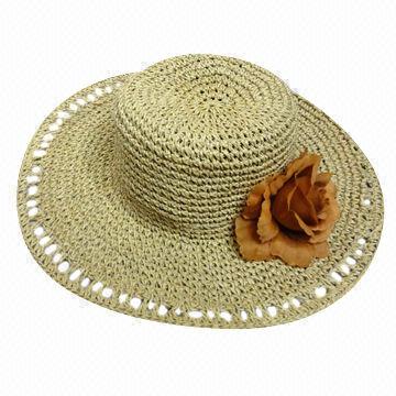 Braided Straw Hat with Flower Tt1101-10