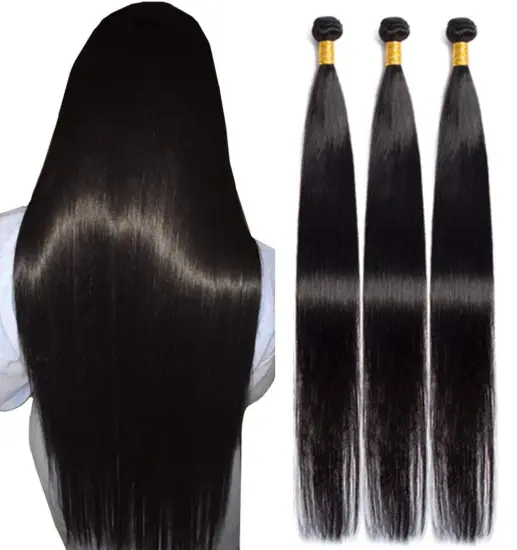 Uniky Peruvian Hair Straight Hair Bundles with Closure Remy Human Hair Weave Bundles With Closure Natural Color