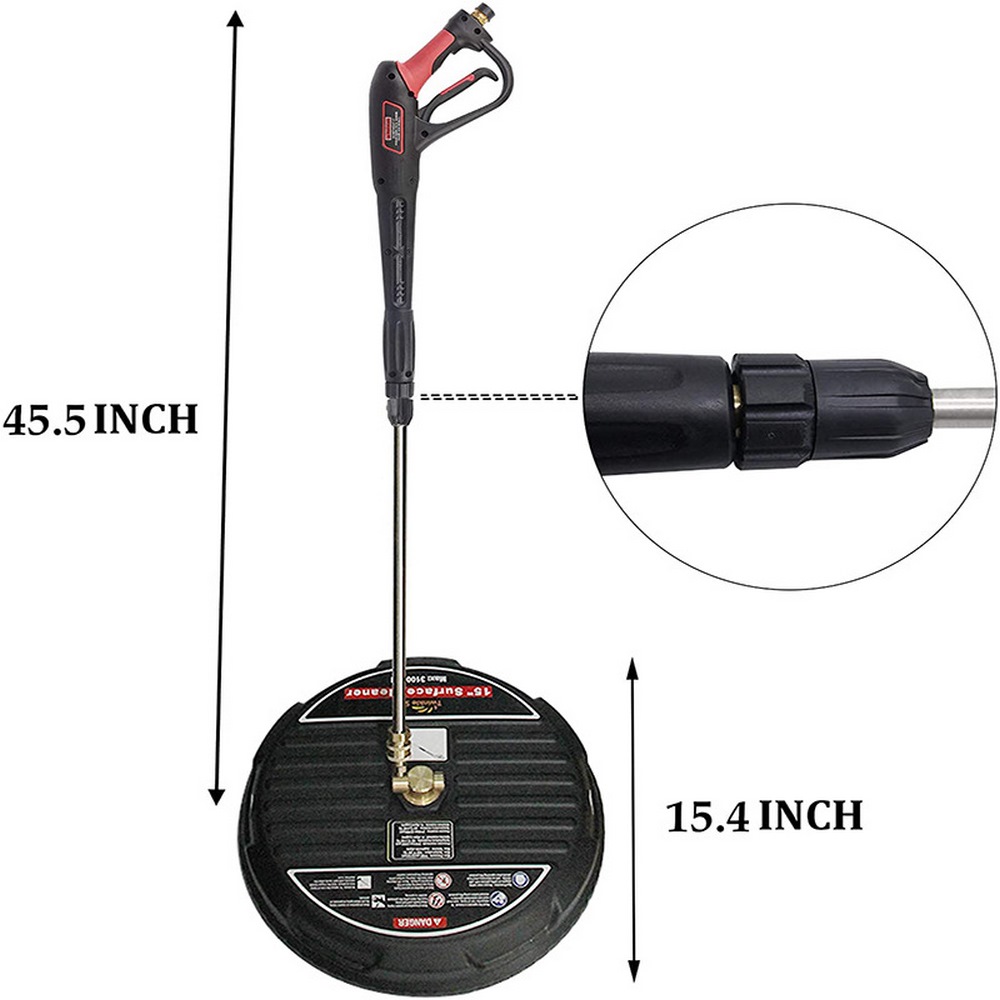 Hogedruk wasmachine plastic scrubber met ingebouwd roterend mechanisme 15 graden spuithoek auto verschillende vloerreinigingsgereedschap