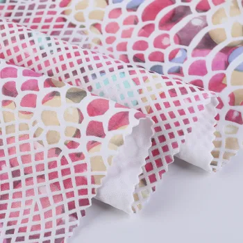 Polyester embossed air layer scuba knit fabric