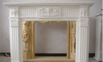 White Marble Fireplace Mantel for Sale