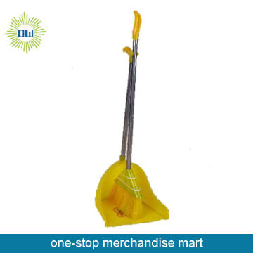 स्टेनलेस स्टील dustpan और झाड़ू सेट करें