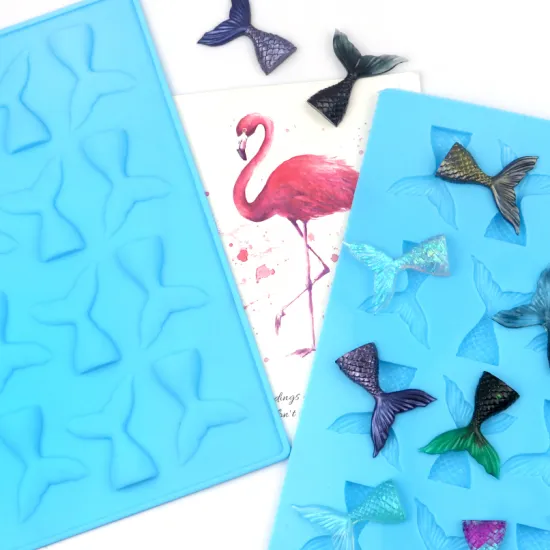 165 Piece Fish Tail Shape Fondant, Chocolate Mold Set: Free Samples Available in Silicone Resin Material