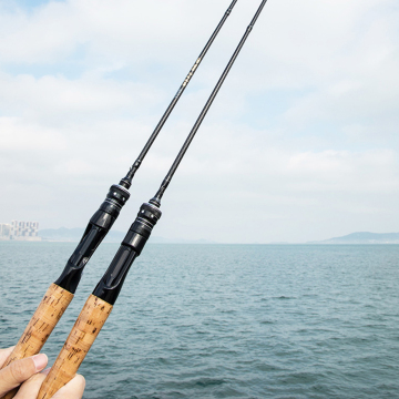 Adjustable Carbon Fiber Ultralight Spinning Fishing Rod with Cork Handle and Ceramic Guides