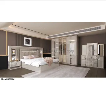 home use elegant king size bedroom furniture set high glossy finished luxury bedroom sets