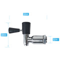 Hochwertiges Messing-Eckventil mit schwarzem ABS-Griff und Chrom-Finish