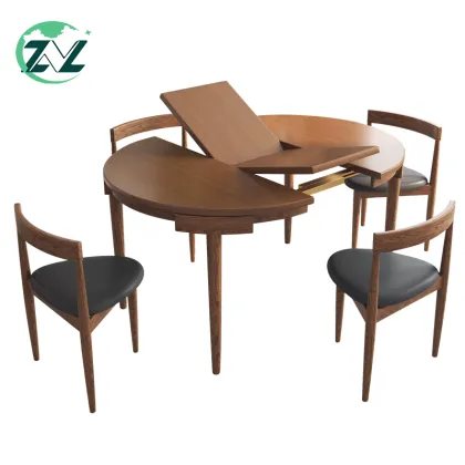Dining Table Wooden Home Furniture Round Extendable