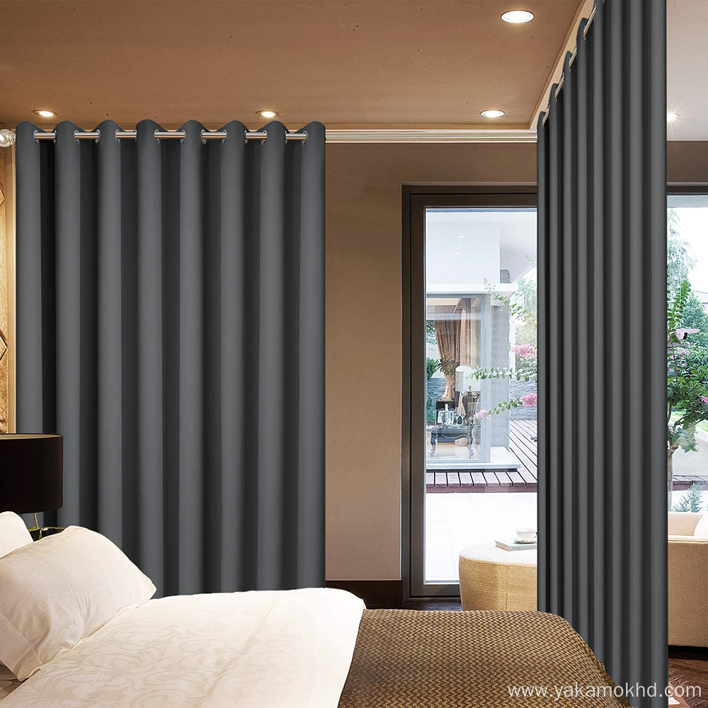 Dark Grey Sliding Door Curtains