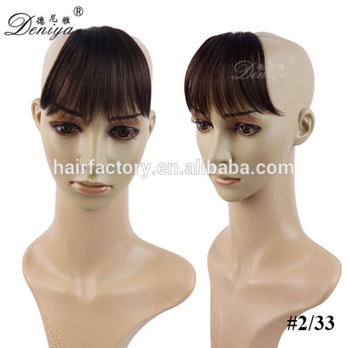 Amazing lightest thin clip in hair bang hot selling synthetic fringe