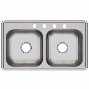 3322 Latin American Style Double Bowl Kitchen Sink