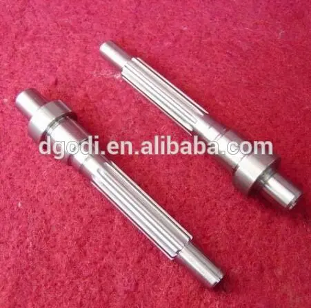 small pinion steel spline shaft of electric motor double shaft