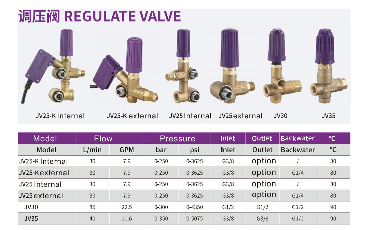 Bypass regulator for cleaning pump
