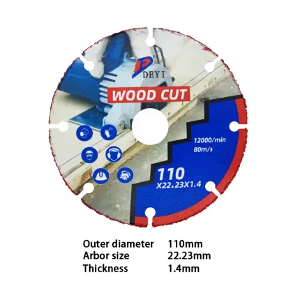 DEYI DEYI 115mm*22.23mm Tungsten Grit Saw Blade for Wood Vacuum Brazed Process